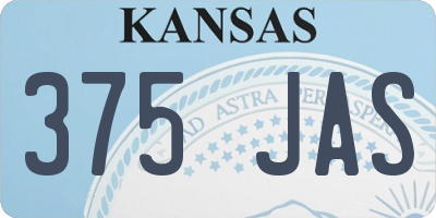 KS license plate 375JAS