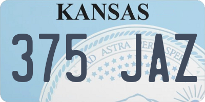 KS license plate 375JAZ
