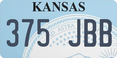KS license plate 375JBB