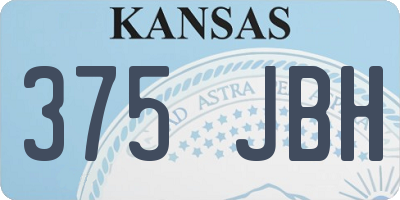 KS license plate 375JBH