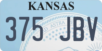 KS license plate 375JBV