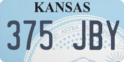 KS license plate 375JBY