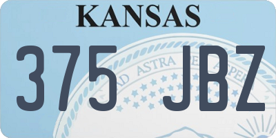KS license plate 375JBZ