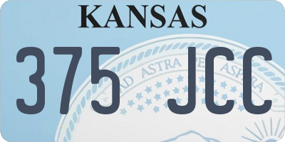 KS license plate 375JCC