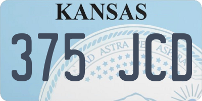 KS license plate 375JCD