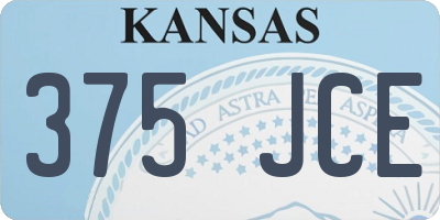 KS license plate 375JCE