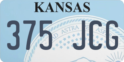 KS license plate 375JCG