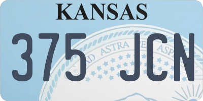 KS license plate 375JCN