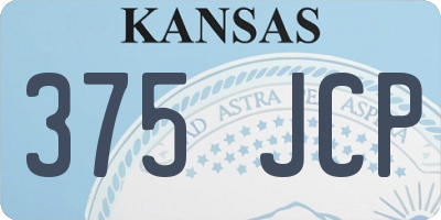 KS license plate 375JCP