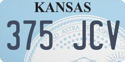 KS license plate 375JCV