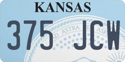 KS license plate 375JCW