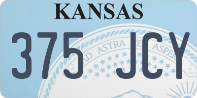 KS license plate 375JCY