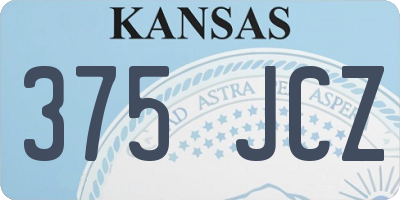KS license plate 375JCZ