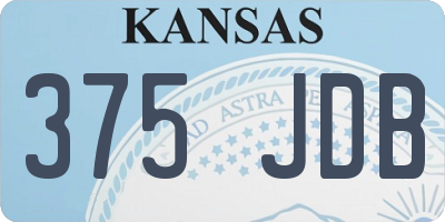 KS license plate 375JDB