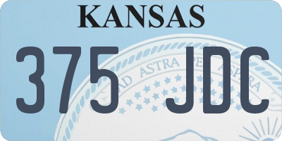 KS license plate 375JDC