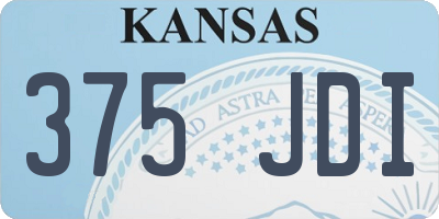 KS license plate 375JDI