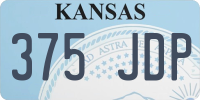 KS license plate 375JDP