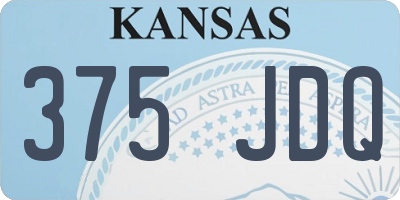 KS license plate 375JDQ