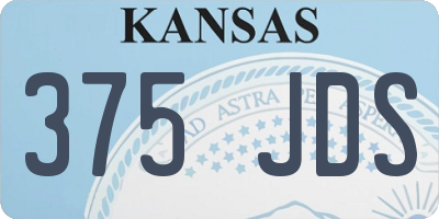 KS license plate 375JDS