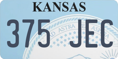 KS license plate 375JEC