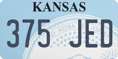 KS license plate 375JED