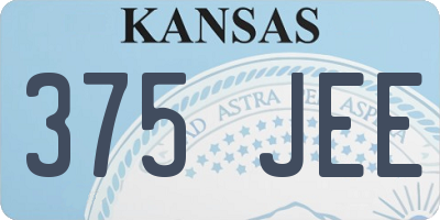 KS license plate 375JEE