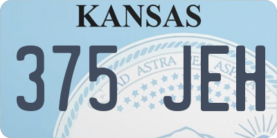 KS license plate 375JEH