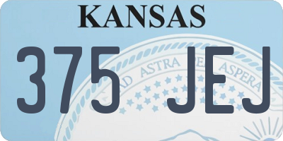KS license plate 375JEJ