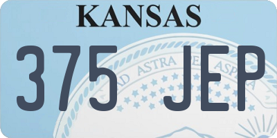 KS license plate 375JEP