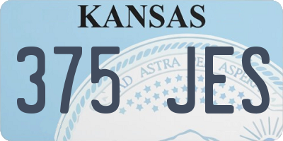 KS license plate 375JES