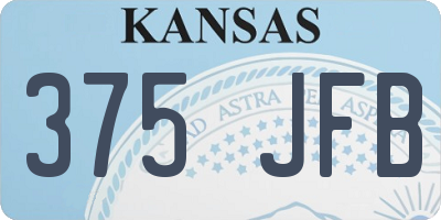 KS license plate 375JFB