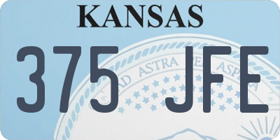 KS license plate 375JFE