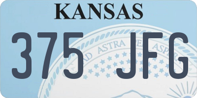 KS license plate 375JFG