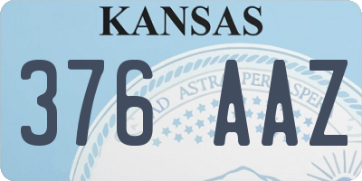 KS license plate 376AAZ