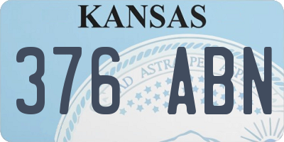KS license plate 376ABN