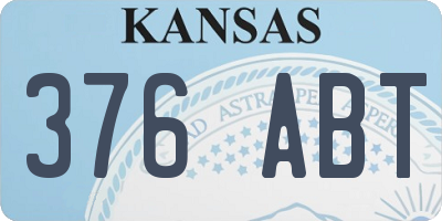 KS license plate 376ABT