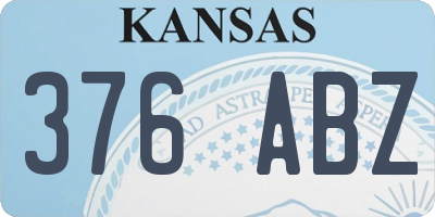 KS license plate 376ABZ