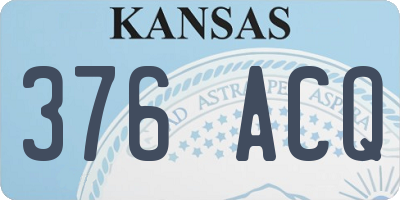 KS license plate 376ACQ