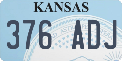 KS license plate 376ADJ