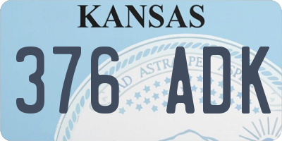 KS license plate 376ADK