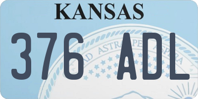KS license plate 376ADL