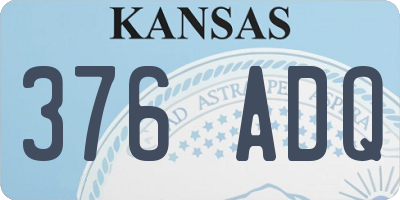 KS license plate 376ADQ