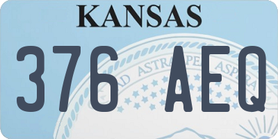 KS license plate 376AEQ