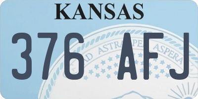KS license plate 376AFJ