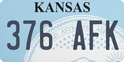 KS license plate 376AFK