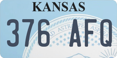 KS license plate 376AFQ