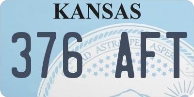 KS license plate 376AFT