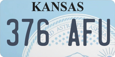 KS license plate 376AFU