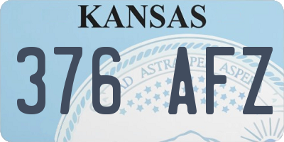 KS license plate 376AFZ