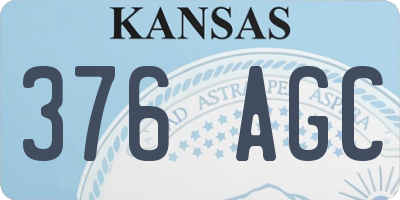 KS license plate 376AGC